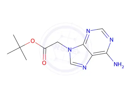 Chemical structure of Adenosine-9-yl acetic acid t-butyl ester