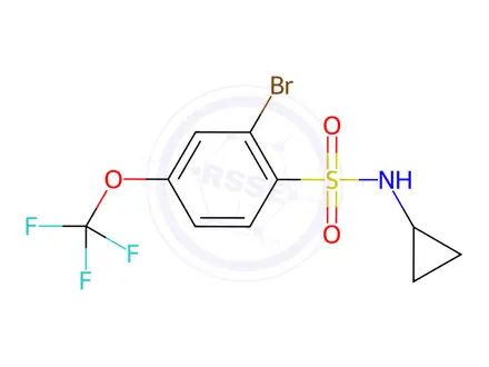 Chemical structure of N-Cyclopropyl 2-bromo-4-trifluoromethoxybenzenesulfonamide