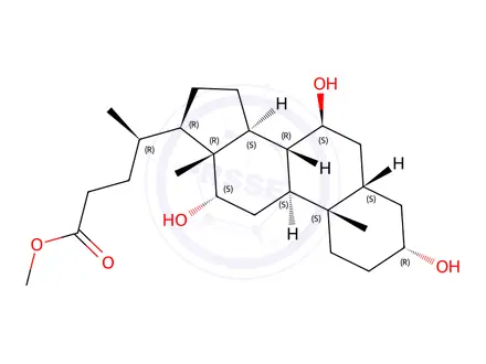 Chemical structure of Methyl (R)-4-((3R,5S,7S,8R,9S,10S,12S,13R,14S,17R)-3,7,12-trihydroxy-10,13-dimethylhexadecahydro-1H-cyclopenta[a]phenanthren-17-yl)pentanoate