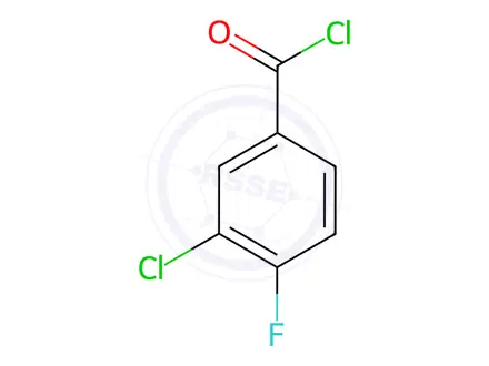 Chemical structure of 3-Chloro-4-fluorobenzoyl chloride