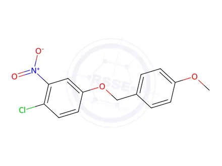Chemical structure of 1-Chloro-4-[(4-methoxybenzyl)oxy]-2-nitrobenzene