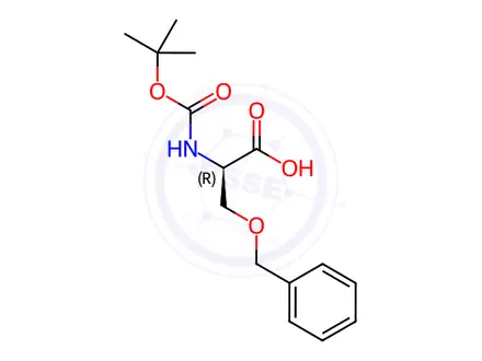 Chemical structure of O-Benzyl-N-(tert-butoxycarbonyl)-D-serine