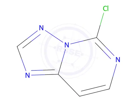Chemical structure of 5-Chloro-[1,2,4]triazolo[1,5-c]pyrimidine, 97%