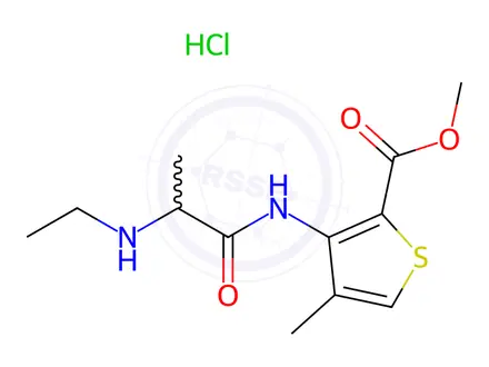 Chemical structure of Articaine Impurity 4 Hydrochloride (Articaine EP Impurity D Hydrochloride)