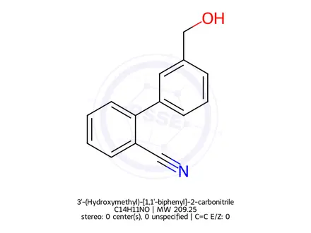 Chemical structure of 3'-(Hydroxymethyl)-[1,1'-biphenyl]-2-carbonitrile