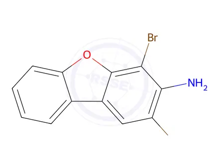 Chemical structure of 2,4-DibroModibenzo[b,d]furan-3-aMine
