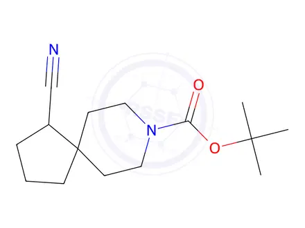Chemical structure of Tert-butyl 1-cyano-8-azaspiro[4.5]Decane-8-carboxylate