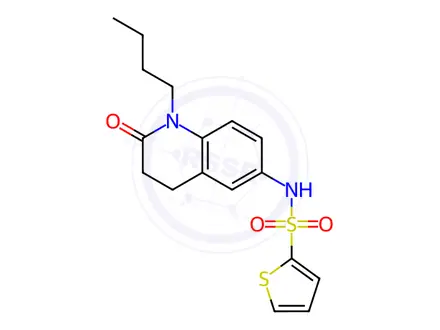 Chemical structure of N-(1-Butyl-2-oxo-1,2,3,4-tetrahydroquinolin-6-yl)thiophene-2-sulfonamide