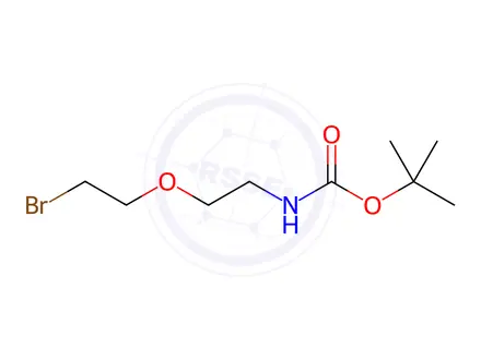 Chemical structure of T-Boc-N-Amido-Peg2-Bromide