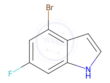 Chemical structure of 4-Bromo-6-fluoroindole