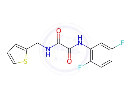 Chemical structure of N1-(2,5-Difluorophenyl)-N2-(thiophen-2-ylmethyl)oxalamide