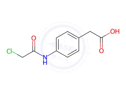 Chemical structure of {4-[(chloroacetyl)amino]phenyl}acetic acid