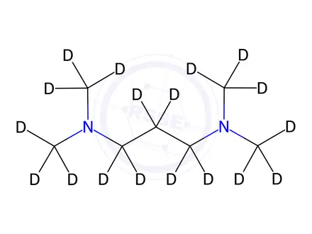 Chemical structure of N,N,N,N-Tetramethyl-1,3-propanediamine-d18