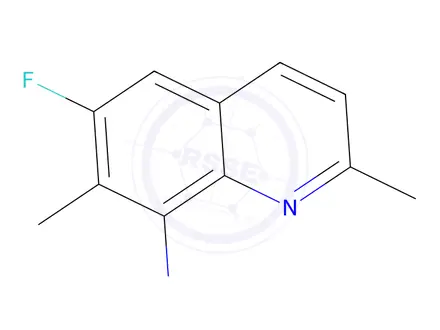 Chemical structure of 6-Fluoro-2,7-dimethylquinolin-8-amine