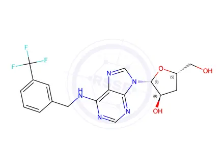 Chemical structure of N6-(3-Trifluoromethylbenzyl)-3'-deoxyadenosine