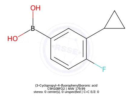 Chemical structure of (3-Cyclopropyl-4-fluorophenyl)boronic acid