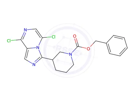 Chemical structure of Benzyl 3-(5,8-dichloroimidazo[1,5-a]pyrazin-3-yl)piperidine-1-carboxylate