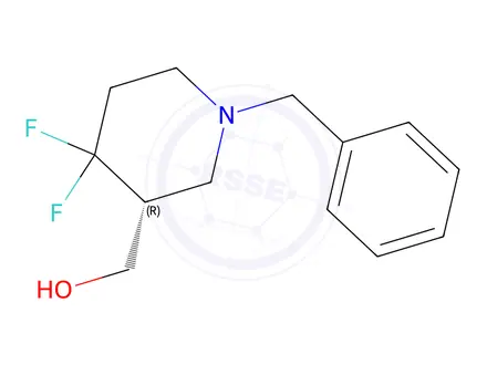 Chemical structure of (R)-(1-Benzyl-4,4-difluoropiperidin-3-yl)methanol