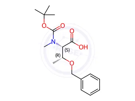 Chemical structure of Boc-Nalpha-methyl-O-benzyl-L-threonine