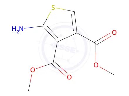 Chemical structure of Dimethyl 2-aminothiophene-3,4-dicarboxylate