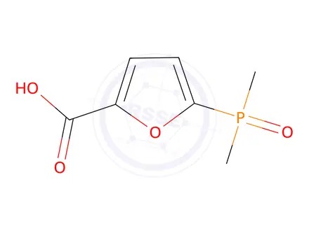 Chemical structure of 2-Furancarboxylic acid, 5-(dimethylphosphinyl)-