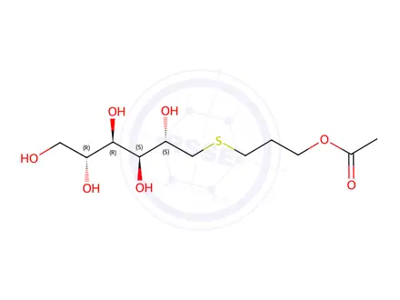 Chemical structure of 3-(((2S,3S,4R,5R)-2,3,4,5,6-pentahydroxyhexyl)thio)propyl acetate