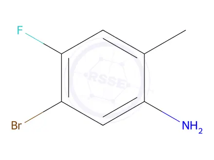 Chemical structure of 5-Bromo-4-fluoro-2-methylaniline, 98%