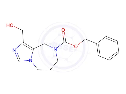 Chemical structure of benzyl 1-(hydroxymethyl)-6,7-dihydro-5H-imidazo[1,5-a][1,4]diazepine-8(9H)-carboxylate