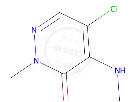 Chemical structure of 5-Chloro-2-methyl-4-(methylamino)pyridazin-3(2H)-one