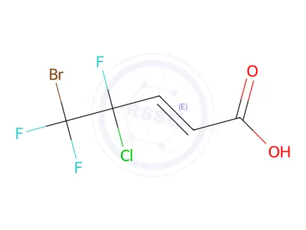 Chemical structure of 5-Bromo-4-chloro-4,5,5-trifluoropent-2-enoicacid97%