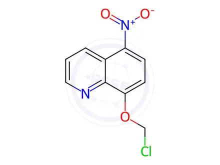 Chemical structure of Quinoline, 8-(chloromethoxy)-5-nitro-