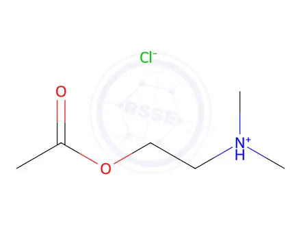 Chemical structure of 2-acetoxy-N,N-dimethylethanaminium chloride