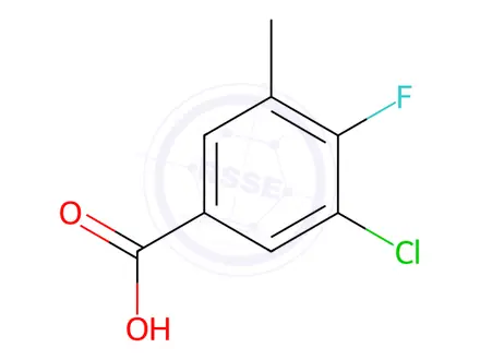 Chemical structure of Benzoic acid, 3-chloro-4-fluoro-5-methyl-