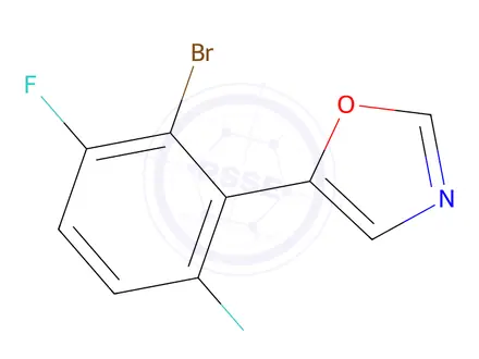 Chemical structure of 5-(2-Bromo-3,6-difluorophenyl)oxazole