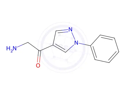 Chemical structure of 2-Amino-1-(1-phenyl-1h-pyrazol-4-yl)ethan-1-one
