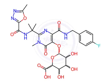 Chemical structure of Raltegravir Glucuronide