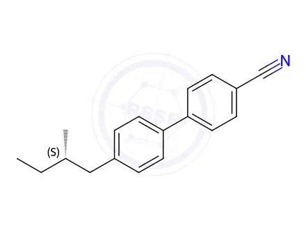 Chemical structure of (S)-4'-(2-Methylbutyl)-[1,1'-biphenyl]-4-carbonitrile