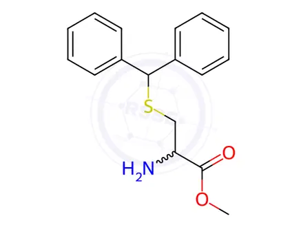 Chemical structure of (S)-Methyl 2-aMino-3-(benzhydrylthio)propanoate