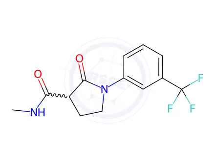 Chemical structure of N-Methyl-2-oxo-1-(3-(trifluoromethyl)phenyl)pyrrolidine-3-carboxamide