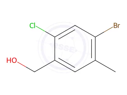 Chemical structure of (4-Bromo-2-chloro-5-methylphenyl)methanol