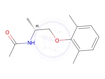 Chemical structure of (R)-N-[2-(2,6-dimethylphenoxy)-1-methylethyl]acetamide