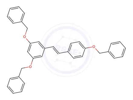 Chemical structure of (E)-3,5,4-Tribenzyloxystilbene