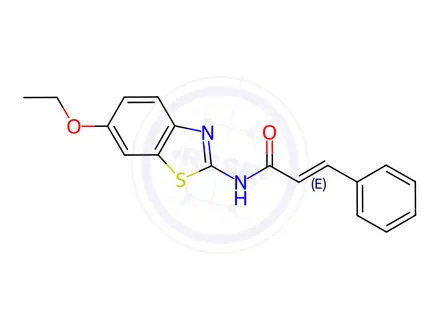 Chemical structure of N-(6-Ethoxybenzo[d]thiazol-2-yl)-3-phenylacrylamide