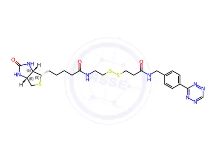 Chemical structure of Tetrazine-SS-Biotin