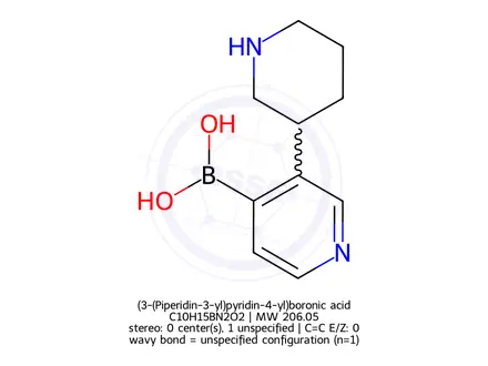 Chemical structure of (3-(Piperidin-3-yl)pyridin-4-yl)boronic acid