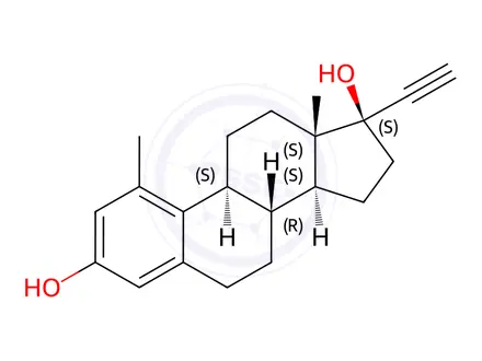 Chemical structure of 1-Methyl Ethynyl Estradiol