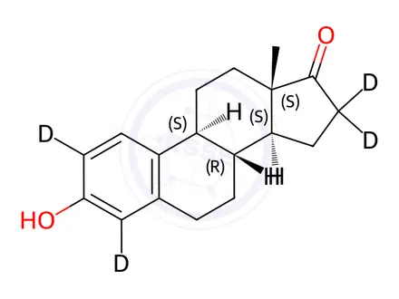 Chemical structure of Estrone-[D4]