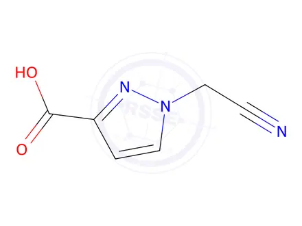 Chemical structure of 1-(Cyanomethyl)-1H-pyrazole-3-carboxylic acid
