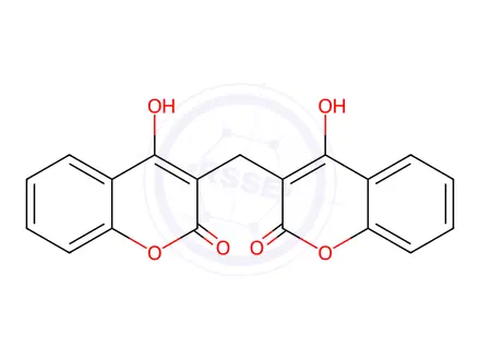 Chemical structure of Dicumarol