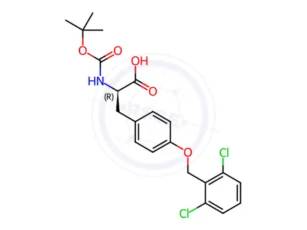 Chemical structure of Boc-D-Tyr(2,6-Cl2-Bzl)-OH